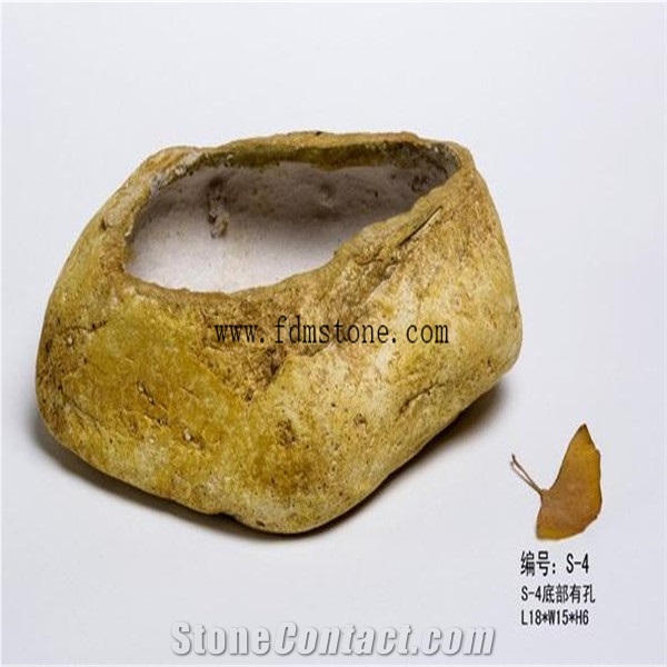 Imitate Stone Plant Pots Wholesale,Round Artificial Stone Pots for Plants