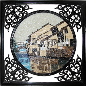 Marble Mosaic Art Works,Mosaic Pictures，Stone Art，Mosaic Art Design,Granite Stone Wall Mural