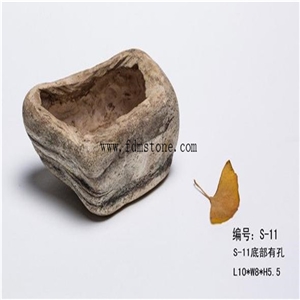 Mini Chinese Vase for Home Deco,Natural Mineral Art Mini Flower Pot