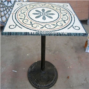 Mosaic Medallion Design Table,Stone Inlay Dining Table Tops, Solid Surface Table Tops,Reception Counter,Mosaic Table Top Design