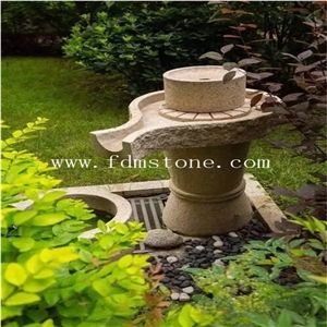 Outdoor Water Fountain with Flower Swimming Pool