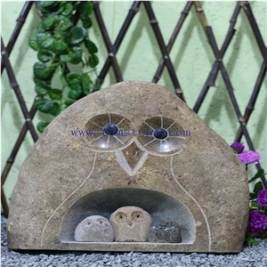 Red Granite Owl Ornaments