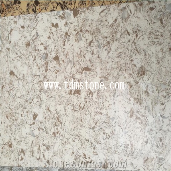 Serra White Quartz Big Slab,Milk White Artificial Engineered Stone,Solid Surface Quartz with Crazy Vein