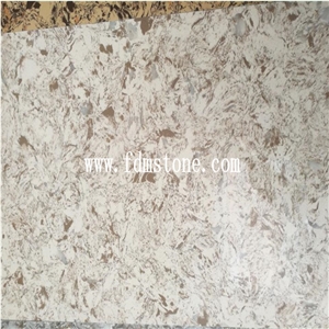 Serra White Quartz Big Slab,Milk White Artificial Engineered Stone,Solid Surface Quartz with Crazy Vein