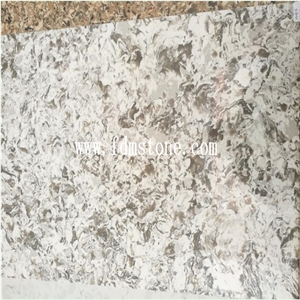 Sofia Shell Tan Yellow Quartz Big Slab,Iron Yellow Vein Series Artificial Quartz Walling and Flooring Tiles