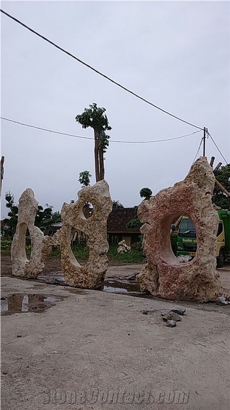 Abstract Natural Marble Arts Garden Ornaments