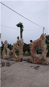 Abstract Natural Marble Arts Garden Ornaments