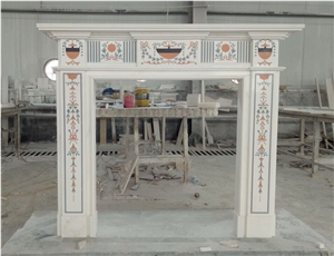 Multi-Color Marble Firelace Mantel