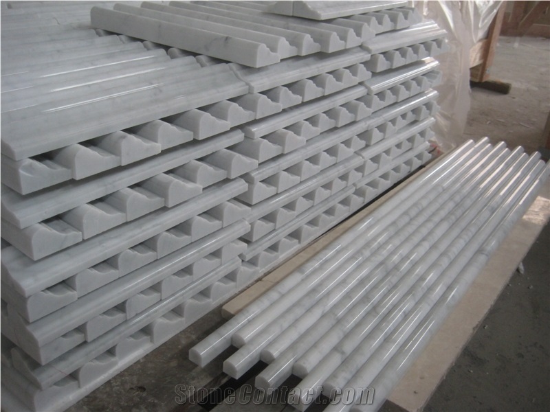 White Marble Molding Border Skirting