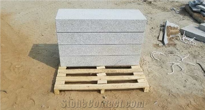 G603 Sliver Grey Granite Kerbstones, Road Stone Bush Hammered