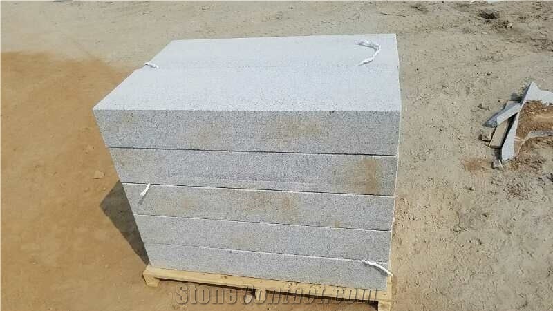 G603 Sliver Grey Granite Kerbstones, Road Stone Bush Hammered