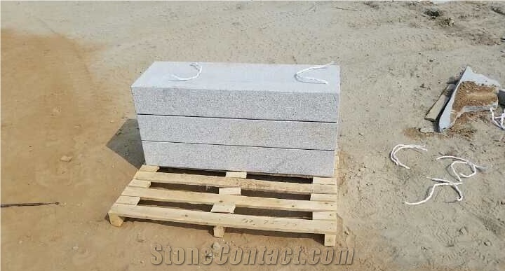 G603 Sliver Grey Granite Kerbstones, Road Stone Bush Hammered