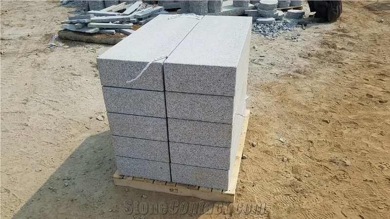 G603 Sliver Grey Granite Kerbstones, Road Stone Bush Hammered