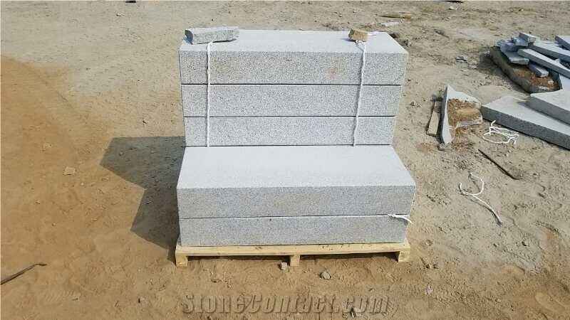 G603 Sliver Grey Granite Kerbstones, Road Stone Bush Hammered