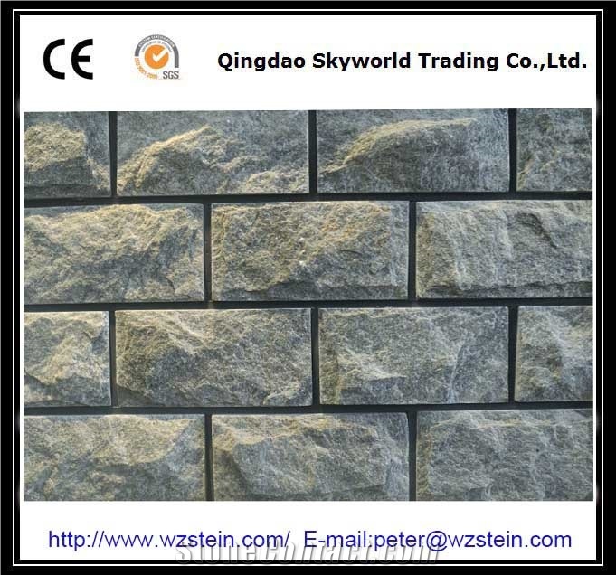 Grey Granite Mushroom Stone Wall Stone