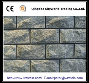 Grey Granite Mushroom Stone Wall Stone
