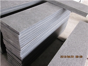 Black Basalt Lava Stone G684 Basalt Steps, Dark Grey Basalt Stairs/ Risers, Flamed Honed Steps