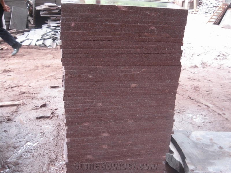 China Red Porphyry Tiles for Floor and Wall Decoration