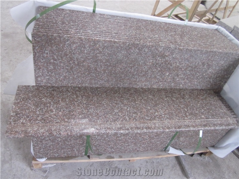 Peach Blossom Pink Granite G687 Stairs Steps
