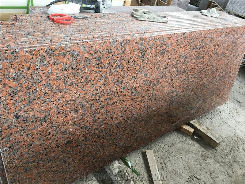 G562 Granite Prefab Countertop, Red Granite Kitchen Countertop