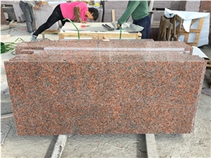 G562 Granite Prefab Countertop, Red Granite Kitchen Countertop