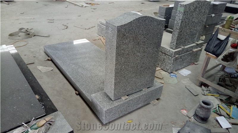 G603 Light Grey Granite Tombstone & Monument