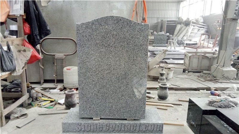 G603 Light Grey Granite Tombstone & Monument