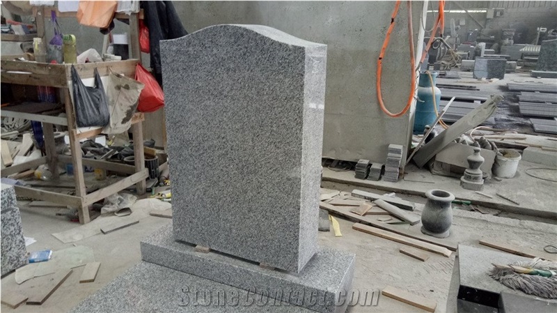 G603 Light Grey Granite Tombstone & Monument