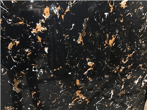 Black Portoro Artificial Marble Slabs and Tiles, Black Golden Flower Artificial Stone Tiles,Artificial Marble Slabs and Tiles
