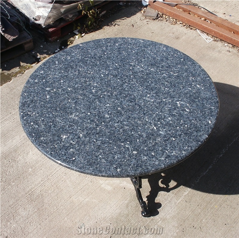 Blue Pearl Granite Round Table Top,Blue Reception Work Tops,Blue Grantie Reception Desk