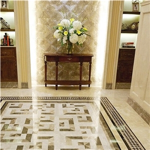 Customized Marble Flooring Design/Marble Floor Design Pictures/Marble Flooring Border Designs/Marble Flooring Border Designs for Hall