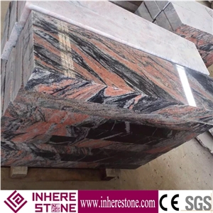 Multicolor Red Lowes Stepping Stones, Chinese Red Granite Stair Steps, Volcano Red Anti-Slip Strip for Stairs