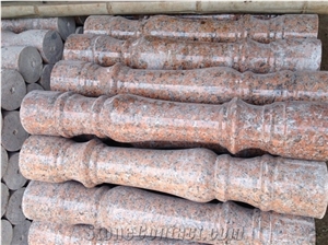 Red Granite Staircase Rails,China Granite Stair Balustrades,Red Stair Railing