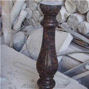 Tan Brown Granite Stair Baluster, Brown Granite Balustrades, Staircase Granite Handrail Railings&Rails