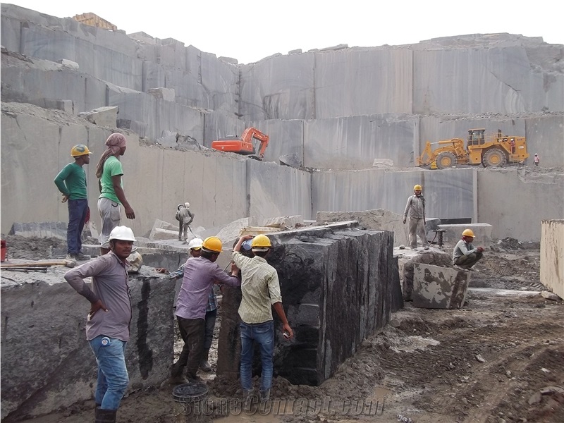 Black Galaxy Granite Block, India Black Granite