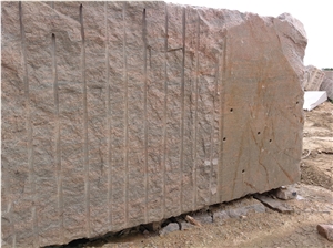 Ivory Pink Granite Block, India Pink Granite