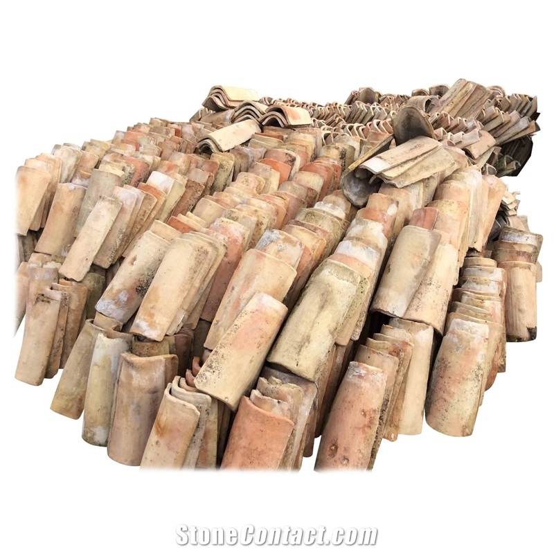 Antique Terracotta Reclaimed Roof Tiles