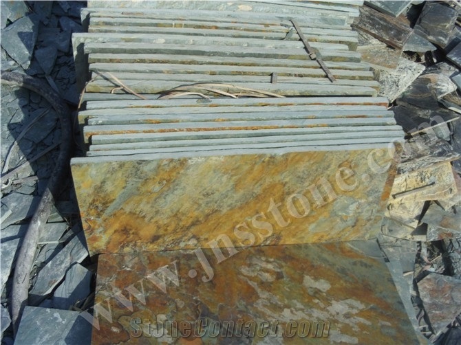 Rusty Slate,Slate Kavalas Flagstone,Slate Tiles, Slate Stepping,Yellow Slate Tiles, Slate Pavers,Patio Stones,Walkway Pavers,Slate
