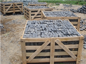 Hainan Grey Basalt Cube Stone,Cobble Stone,Grey Basalt Natural-Split