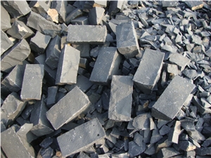 Hainan Grey Basalt Cube Stone,Cobble Stone,Grey Basalt Natural-Split