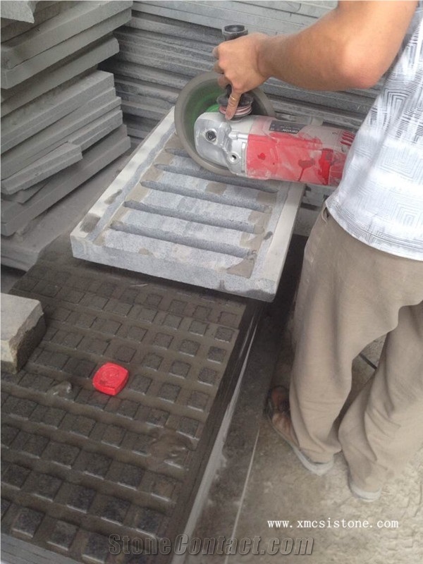 Blocks Stock- Hot Sale G654 Impala Black Granite Cubestone/ Sesame Grey Granite Cobble Stone Pavers/ Garden Stepping Pavements,Exterior Stone,Landscaping Stone