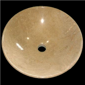 Beige Marble Round Bath Dish, Stone Wash Basin, Marble Bowls for Kitchen and Bathroom Beige Marble Round Bath Dish, Stone Wash Basin, Marble Bowls for Kitchen and Bathroom