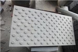 China Cheap G603 Blind Paving Stone, Sesame White Road Pavers, Light Grey Walkway, Bianso Sardo Exterior Pattern Flooring, Natural Building Stone