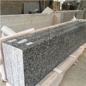 China Origin Spray White Polished Kitchen Countertop, Wave White Granite Stone Top, White Granite Worktop