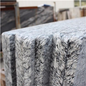 China Origin Spray White Polished Kitchen Countertop, Wave White Granite Stone Top, White Granite Worktop