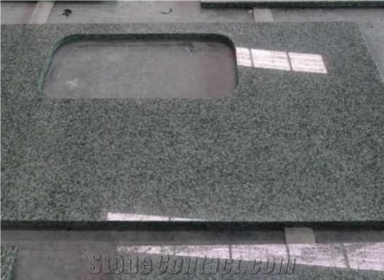 Jiangxi Green Polished Granite Kitchen Countertop, China Green Granite Kitchen Countertop, Table Top and Worktop