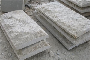 Mushroom Granite Wall Clading Tiles, Dry Hang Tiles, Mushroom Granite Wall Covering, Decorative White Granite, Building Material