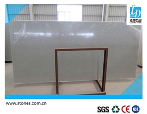 Quartz Slab Crystal Light Grey ,Quartz Stone Slab, Quartz Surfaces, Cut-To-Size Quartz Tiles, Marble Like Quartz, Veined Quartz