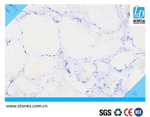 Quartz Slab Crystal Purple, Quartz Surfaces, Cut-To-Size Quartz Tiles for Kitchen Bathroom Decoration