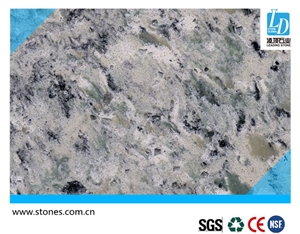 Quartz Slab Green Land, Granite Vein Series, Green Quartz Stone, Quartz Surfaces, Cut-To-Size Quartz Tiles